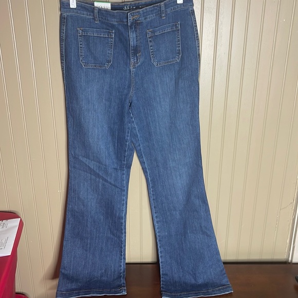Co Denim Flare Leg High Rise Jeans Size 